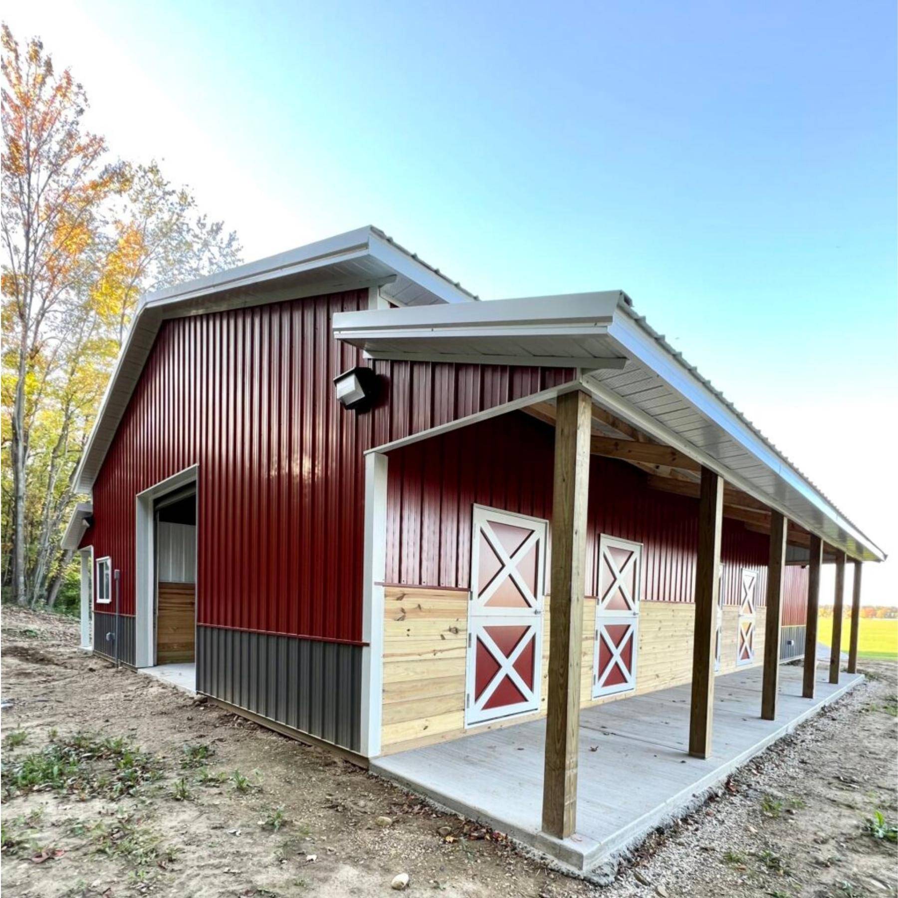 Rebuilt Pole Barn Horse Barn
